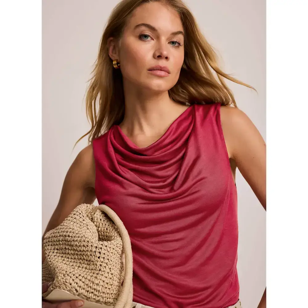Mint Velvet Red Drape Detail Top
